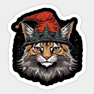 American Bobcat Christmas Sticker